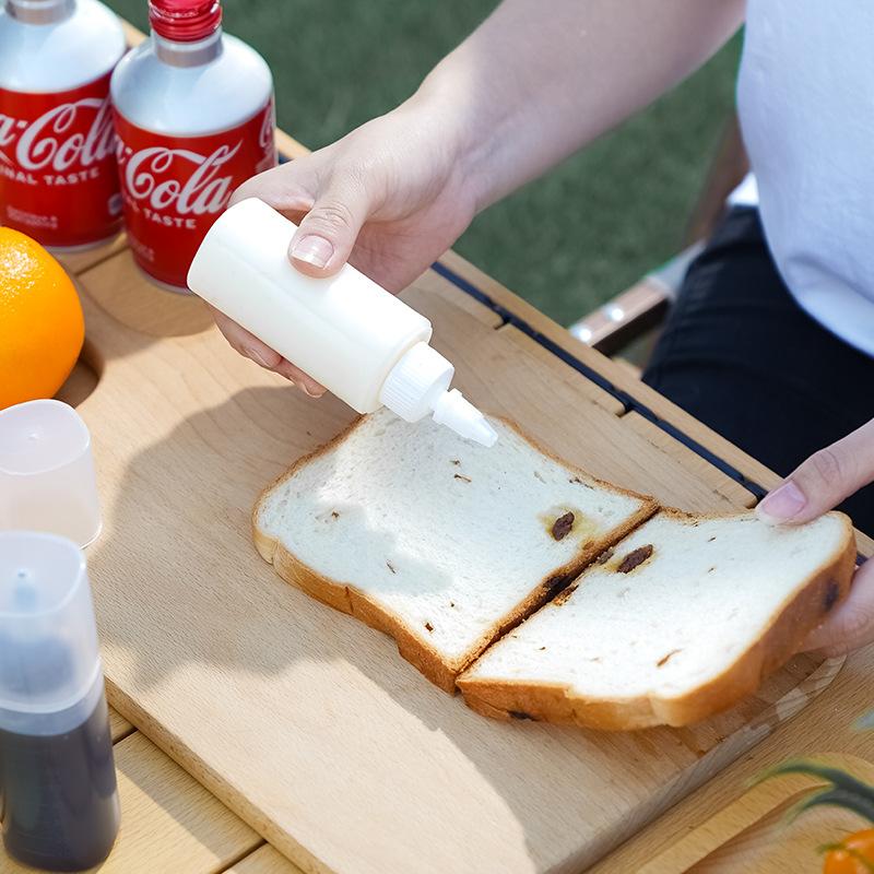 40/80ml Portable Camping Squeeze Bottle Salad Soy Sauce Vinegar Dispenser Bottle Seasoning Bottle Cleaning Liquid Storage Bottle