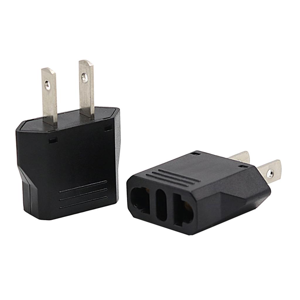Portable Travel Plug Adaptor US To EU Plug Adapter Standard America Flat 2pin To Pean Round 2pin Socket Converter