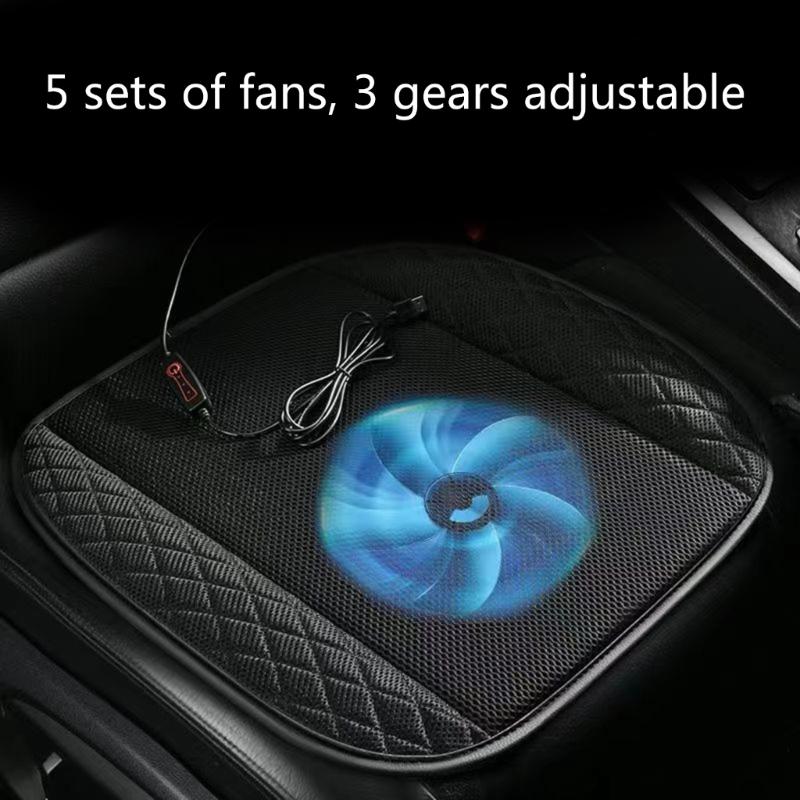 Car Ventilation Cushion Single Piece Summer Usb Cooling Air Flow Cooling Pad Heat Dissipation Truck Cushion Office Seat