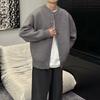 Korean Style Deer Fleece Cardigan Autumn New Arrival Lazy Style Simple High Grade Loose Sweater Coat For Men