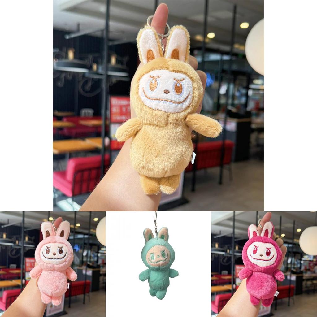 Labubu Plush Character Keychain With Pearl Chain For Bag Decoration And Gift