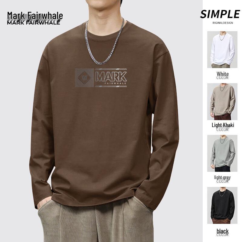 Mark Fairwhale Men's Cotton Long Sleeve Crew Neck T-Shirt