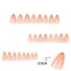 3D gold bronzing wearing nail film short almond nail manicure fake nail hot-selling press on nails