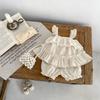 Sweet Summer Baby Girls Two Piece Outfit Set With Sleeveless Top And Shorts For Ages 1 To 3