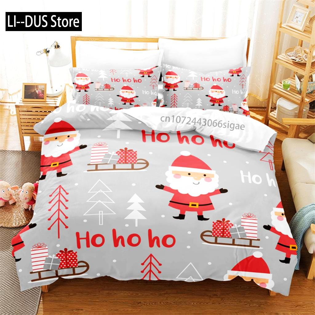 

Comforter Merry Christmas Bedding Set 3D Bedding Digital Printing Queen Size Bedding Set Fashion Design Comforter (quilt)-EU Single(135*200cm)3pcs