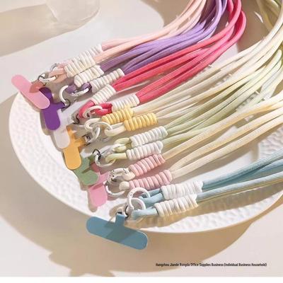 Solid Color Woven Crossbody Phone Lanyard: Durable Universal Strap for Phone Cases