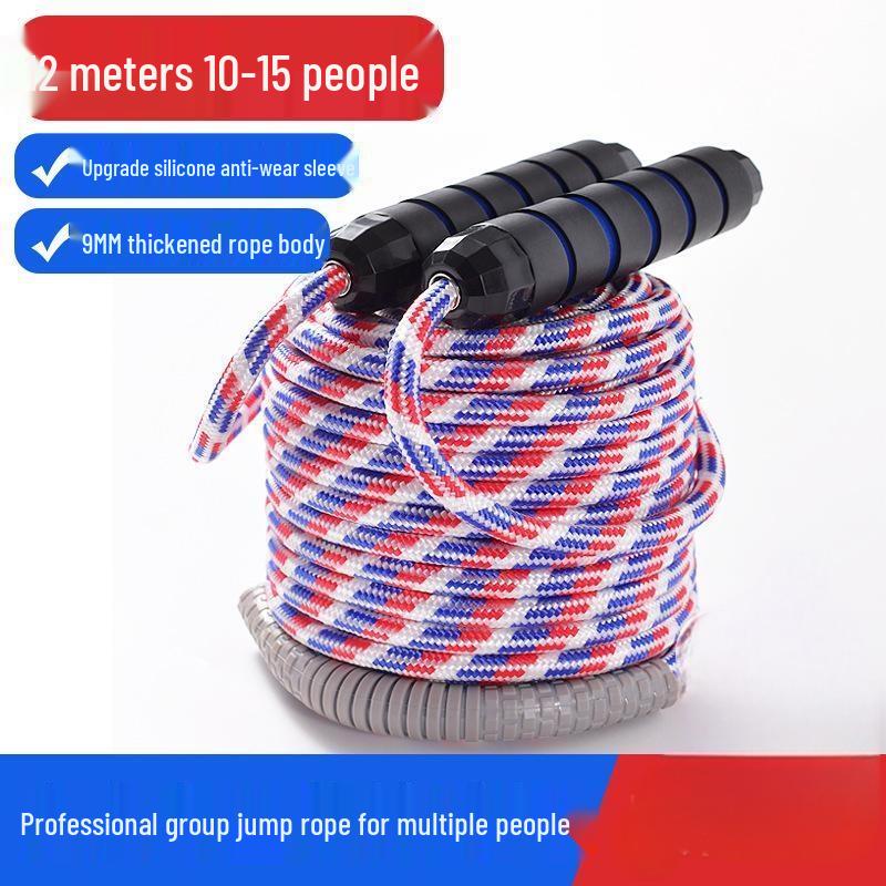 JINGRUIXIANG 12M Team Jump Rope with Handles