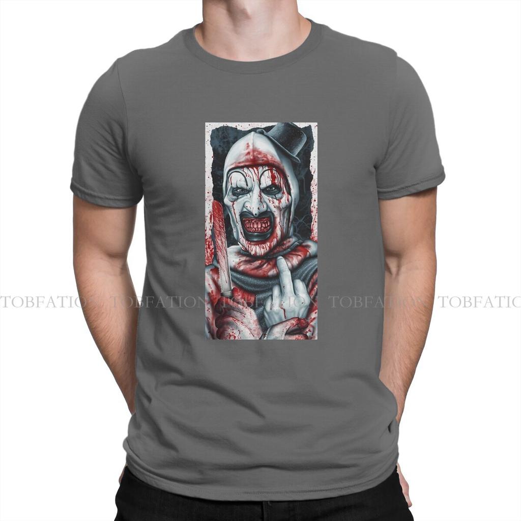 Art Classic Men TShirt Terrifier Horror Films Crewneck Tops 100 Cotton T Shirt Humor High Quality Gift Idea