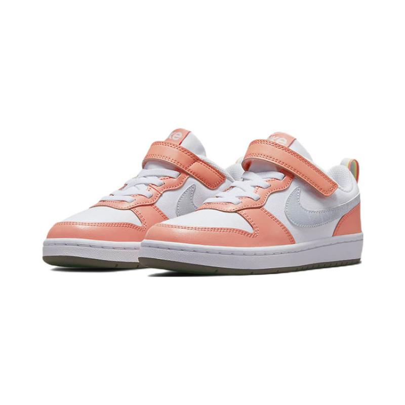 Nike Court Borough Low 2 White Light Madder Root PS Sneakers DM1217-100