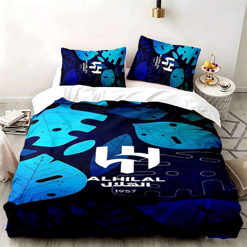 Al Hilal Riyadh 3pc set Perfect for bedroom use Comfortable bedding set includes a duvet cover and two pillowcases Ideal birthday or Christmas gift