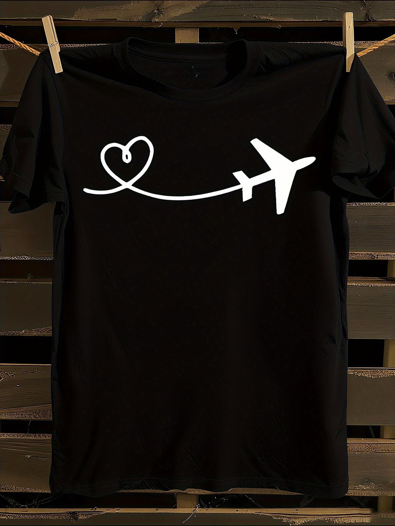 s Aviation-Themed Cotton Tshirt S