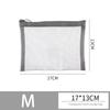1Pcs Travel Gray Black Mesh Cosmetic Bag Zipper Makeup Bag Women Wash Toiletry Bag Makeup Organizer Portable Storage Pouch