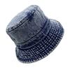 Bulk Designer Luxury Washed Vintage Jean Adult Bucket Hats for Men and Women Custom Denim Bucket Caps