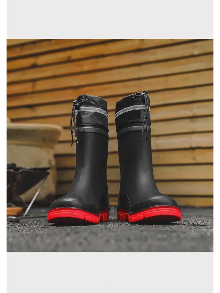 Bottes de Pluie en Caoutchouc Imperméables et Antidérapantes pour Hommes, Style Coréen Tendance, Pêche et Extérieur