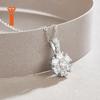 Luxury 925 Silver Moissanite Floral Cluster Pendant - GRA Certified VVS Diamond Necklace for Her Fashion Jewelry Necklace