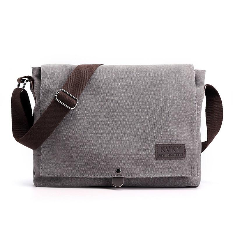 Men's Canvas Cross-body Bag Fashionable Single Shoulder Casual Multi-function Light