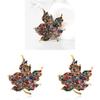 Vintage Alloy Leaf Pin With Electroplating For Ladies Gift Accessory
