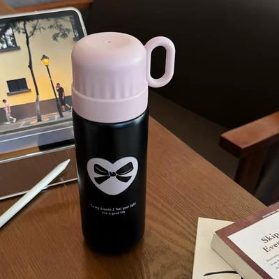 Large Capacity Insulated Water Bottle Heat-Resistant Stainless Steel Portable Insulation Cup Simple Portable Office Coffee Cup
