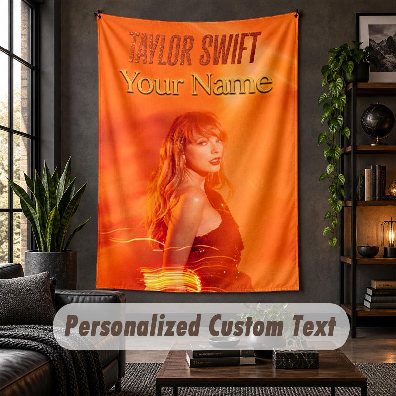 Personalisierte Wandteppich, Taylor Swift Benutzerdefinierter Text, Weicher Stoff Wandkunst Für Innenraumdekoration