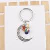 Moon Gravel Grape Crystal Keychain Keyring K54