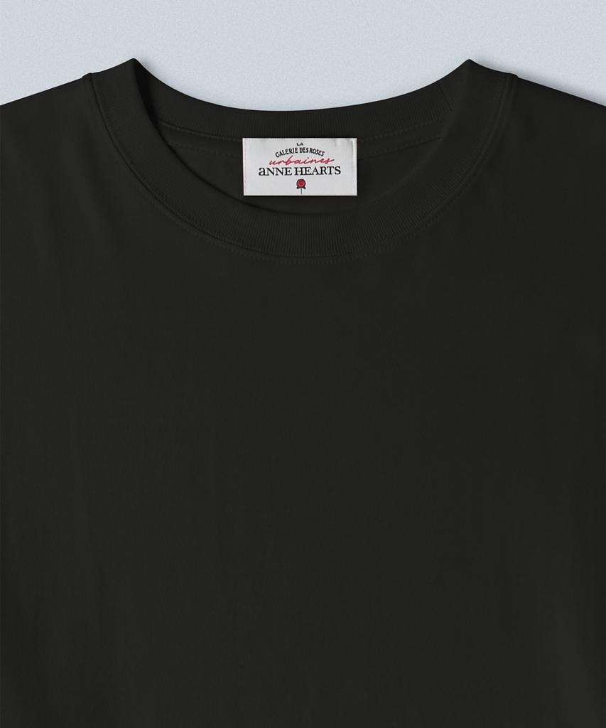 ANNEHEARTS Essential Cotton Tee_Black