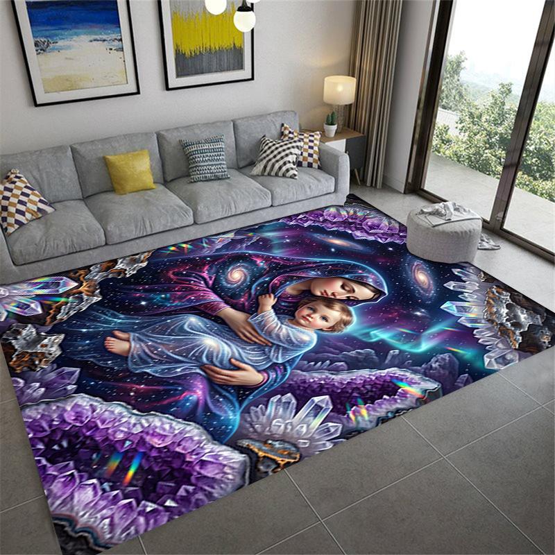2025 New Virgin Mary Carpet Rug for Living Room Bedroom Home Sofa Decoration,Kids Play Non-slip Floor Mat