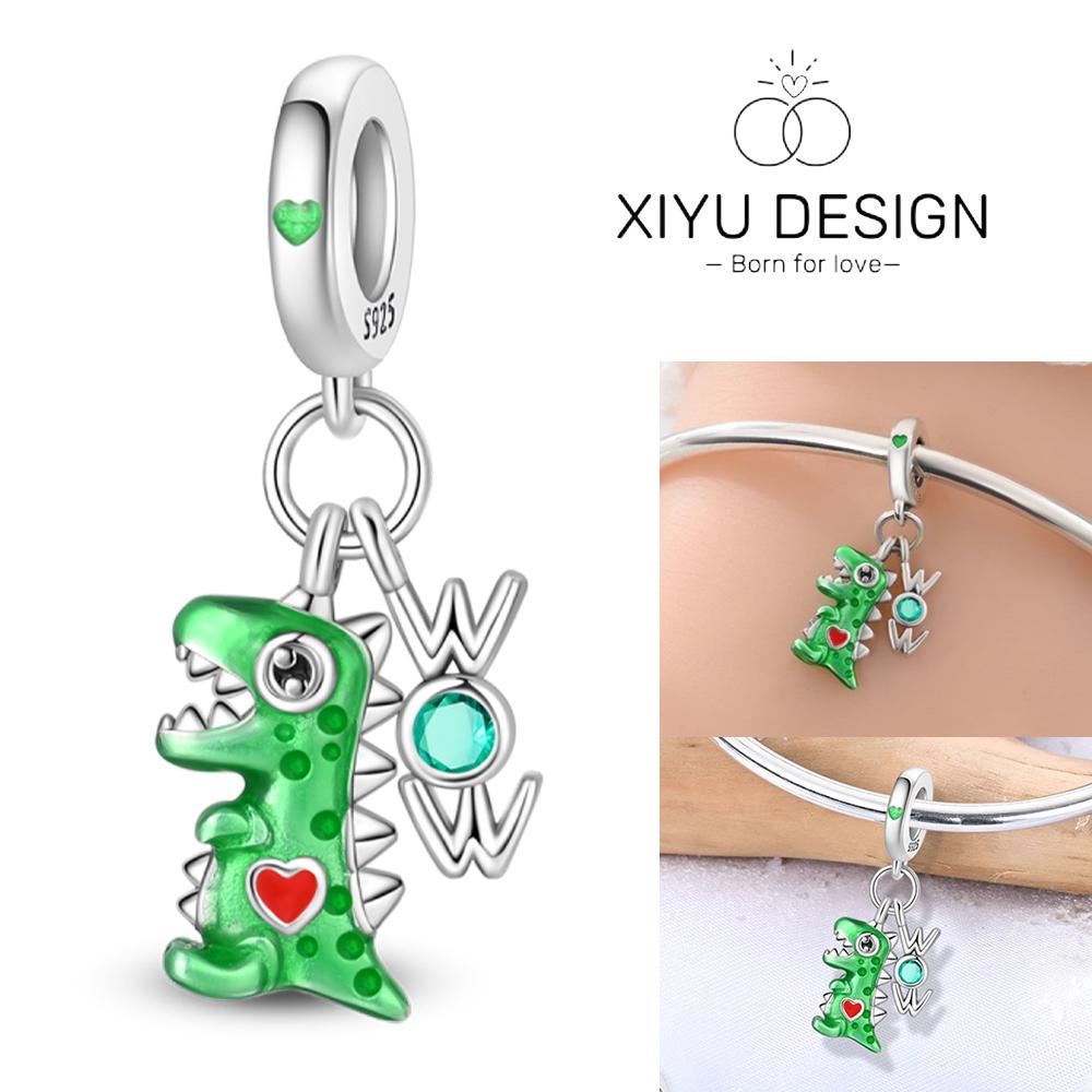 Cute Pet Series Capybara Couples Charms Eat Fruit Beads Fit Diy Copper Bracelet Necklace Women Anniversary Jewelry Gift