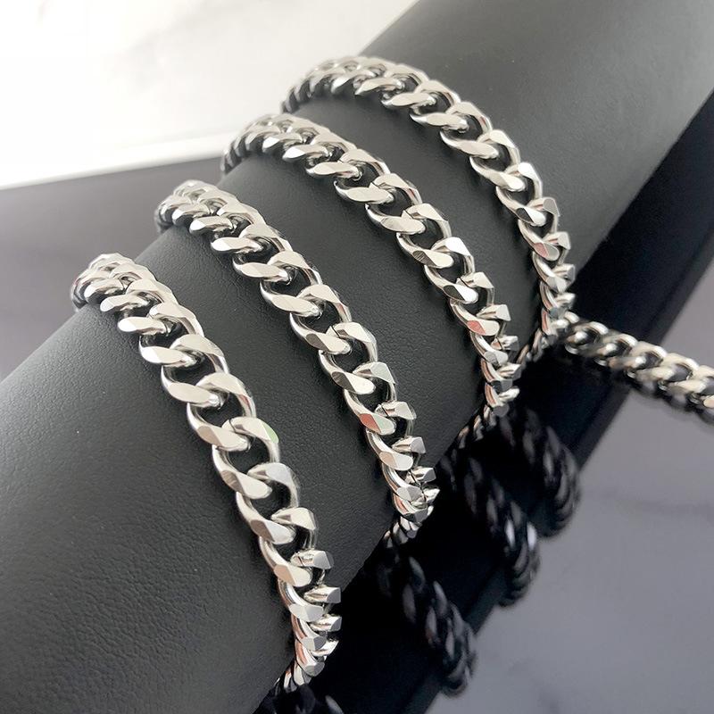 

Ширина цепи 7,5 мм из нержавеющей стали, шестигранная шлифовальная цепь, хип-хоп, кубинская цепь, браслет, ожерелье, аксессуары 50CM