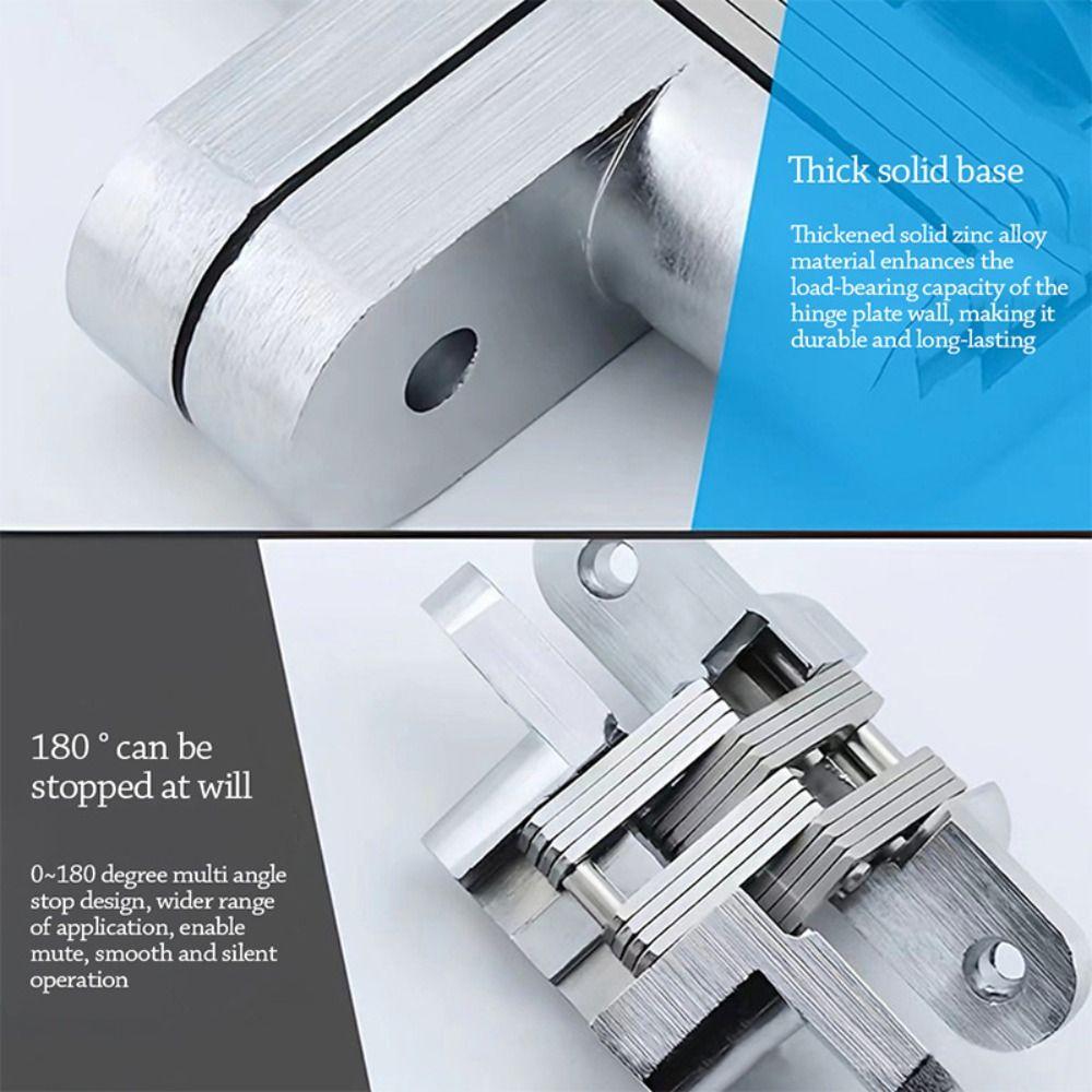 1pc Concealed Hidden Hinge Stainless Steel Door Hinge Multiple Uses Cross Hinges  for Cabinet Door