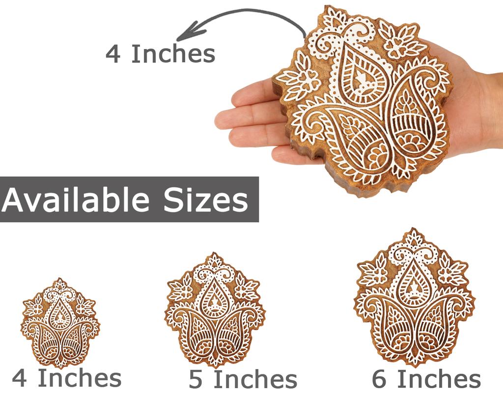 IBA Indianbeautifulart Textile Printing Block Asian Block Hand Carved Wooden Stamp Wood Block