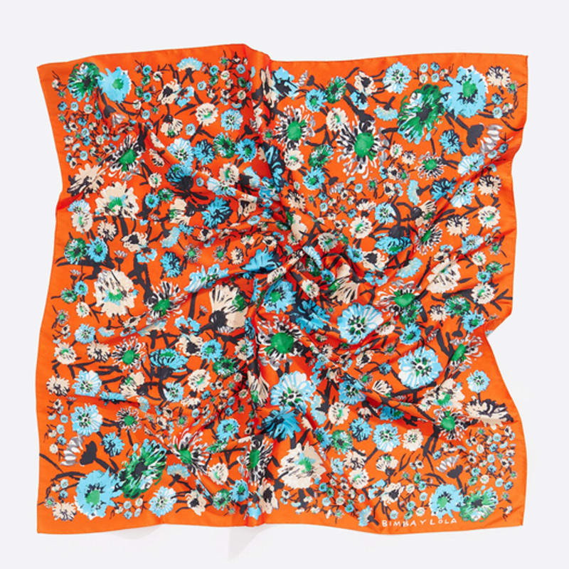 BIMBA Y LOLA [24FW] BIMBA Y LOLA Orange Flower Print Scarf B246AIF005ORF