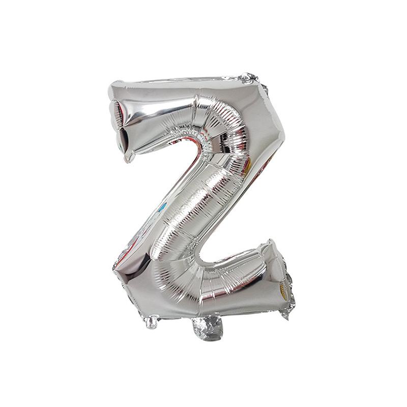 1/26Pcs 16 Inch Alphabet Foil Balloons Silver Aluminum Letter Balloons Reusable Decor Wedding Birthday Party Events