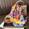 Square Scarf 100% Natural Silk  Women Hairband Foulard High Quality Bandana Scarfves Female Neckerchief Headkerchief Shawl Wrap