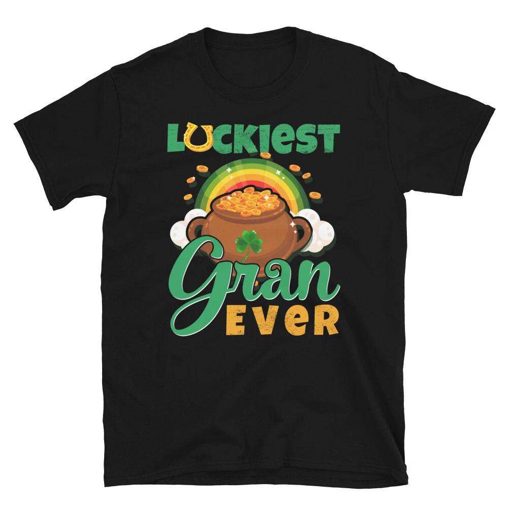Luckiest Gran Ever Ireland Irish Proud T-Shirt L