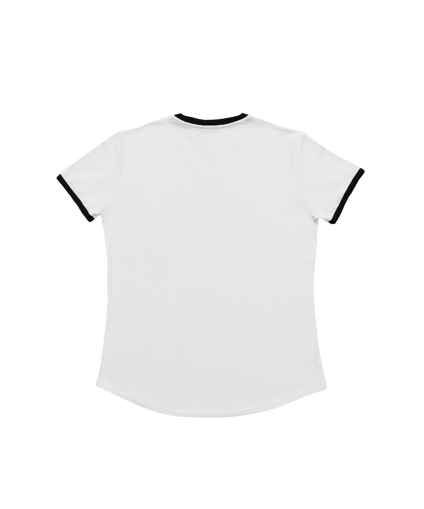 PHERMENON Muscle Fit Ringer Short Sleeve T-Shirt - White