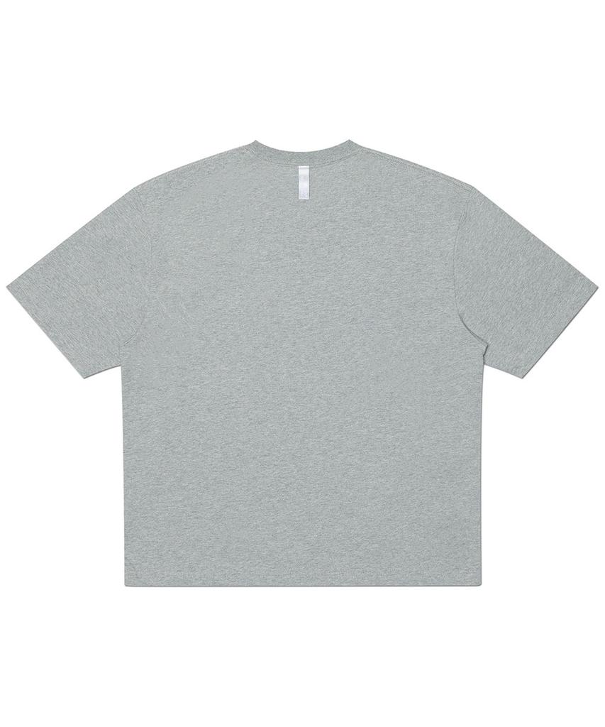 Nomaenyueol Waffle Patched Crop T-Shirt - Melange