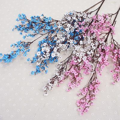 Roze kersenbloesem plastic tak kunstbloemen van kunstzijde sakura voor bruiloft huis winkel decoratie witte nepbloemen DIY dec