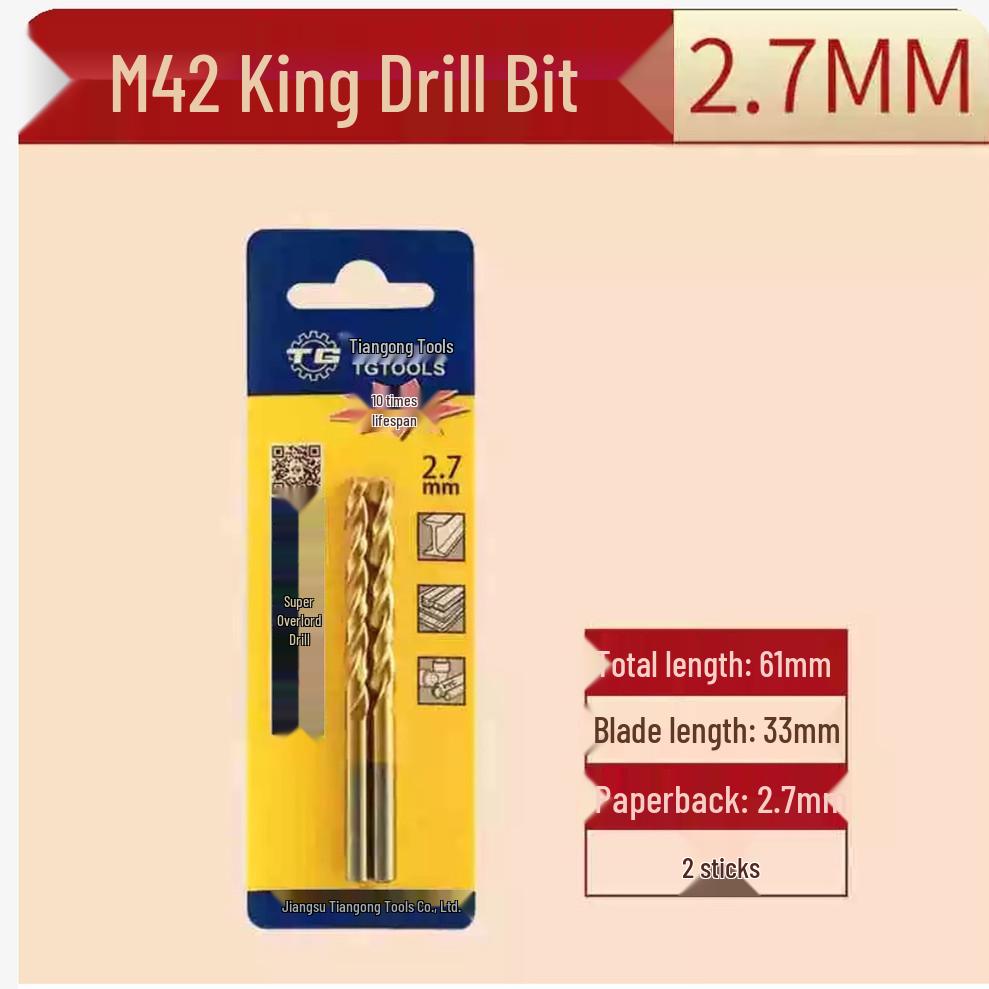 Tiangong M42 Overlord 8% Cobalt High-Speed Steel Twist Drill Bit for Stainless Steel