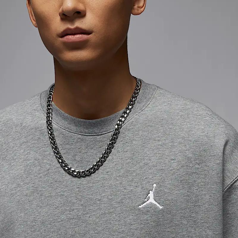 Jordan Brooklyn Fleece FW24 Casual Soft Skin-Friendly Breathable Sports Spliced Sweatshirt Men sweatshirt Carbon-Gray FV7296-091