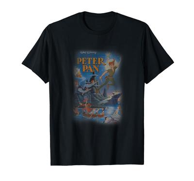 Disney Peter Pan Main Character Neverland Vintage Poster T-Shirt