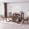 New Chinese Style Elm Wood Tea Table and Chair Set for Home or Office