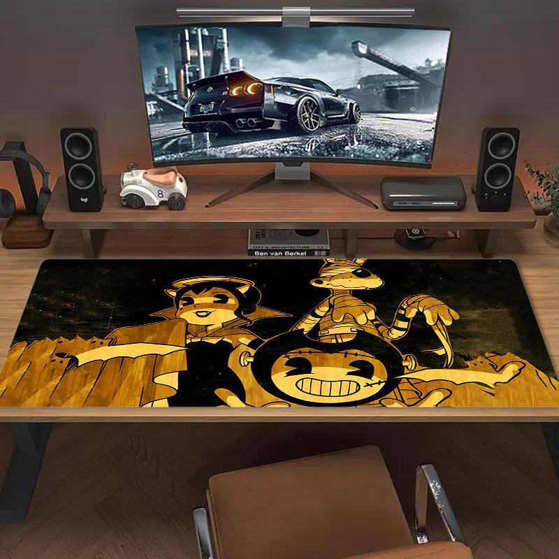 Bendy and the Ink Machine Print  Cushion Non-slip Laptop Tablet Big Mousepad XXL Mat Mini PC Playmat With Lock edge