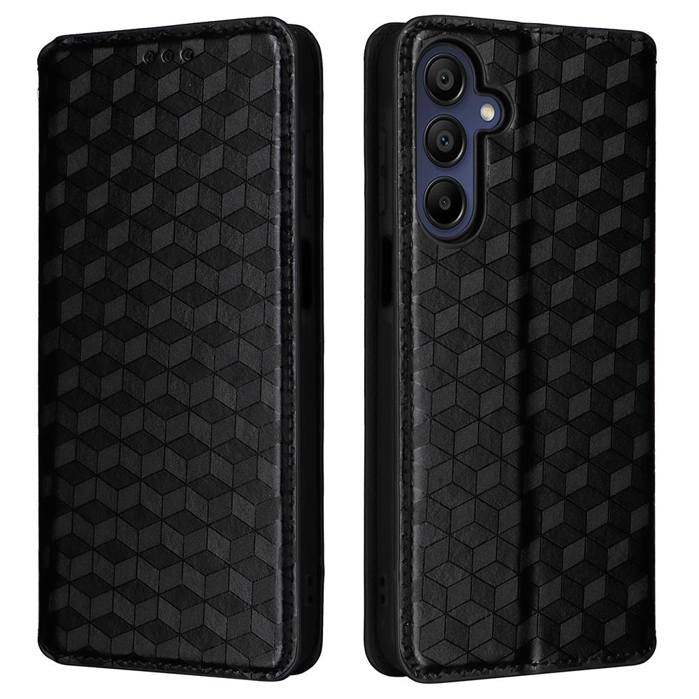 For Samsung Galaxy A16 5G/A16 4G Wallet Case Rhombus Imprinted Leather Phone Cover