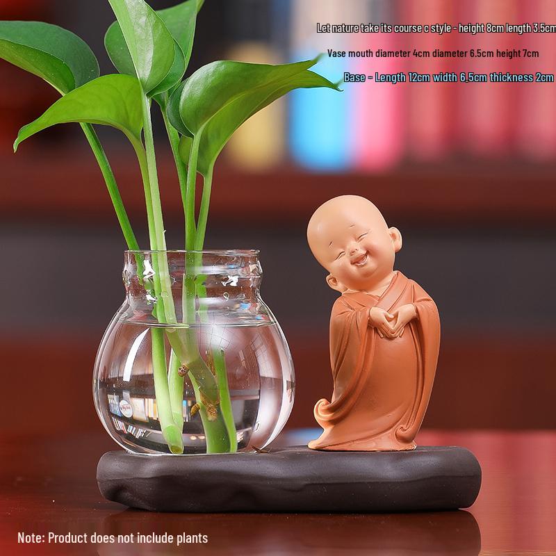 Little Monk Hydroponic Vase: Creative Home and Office Decor