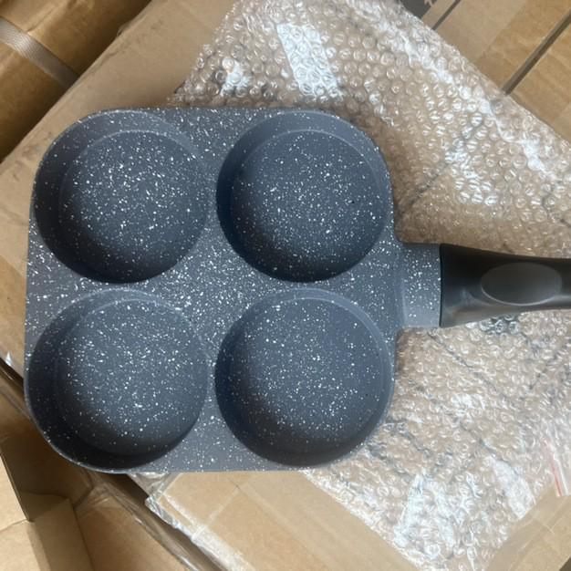 "Non-Stick Maifan Stone Omelette Pan - 4-Hole Mini Breakfast and Pancake Pan"