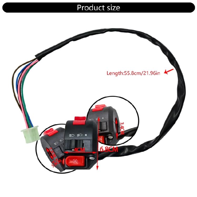 User Friendly Motorcycle Emergency Stop & Lighting Switch Electrical System Switch for Personalizes Ridings Experience