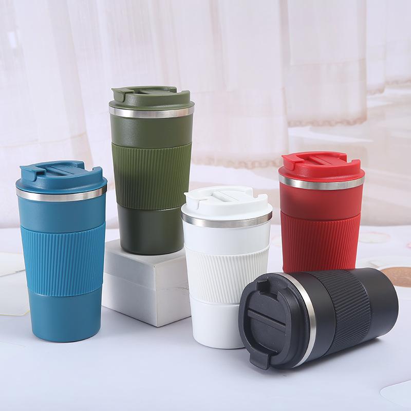 Stainless Steel Coffee Cup Double Layer Vacuum Insulation Cup Office Mug Outdoor Portable Car Water Cups Fashion Mug