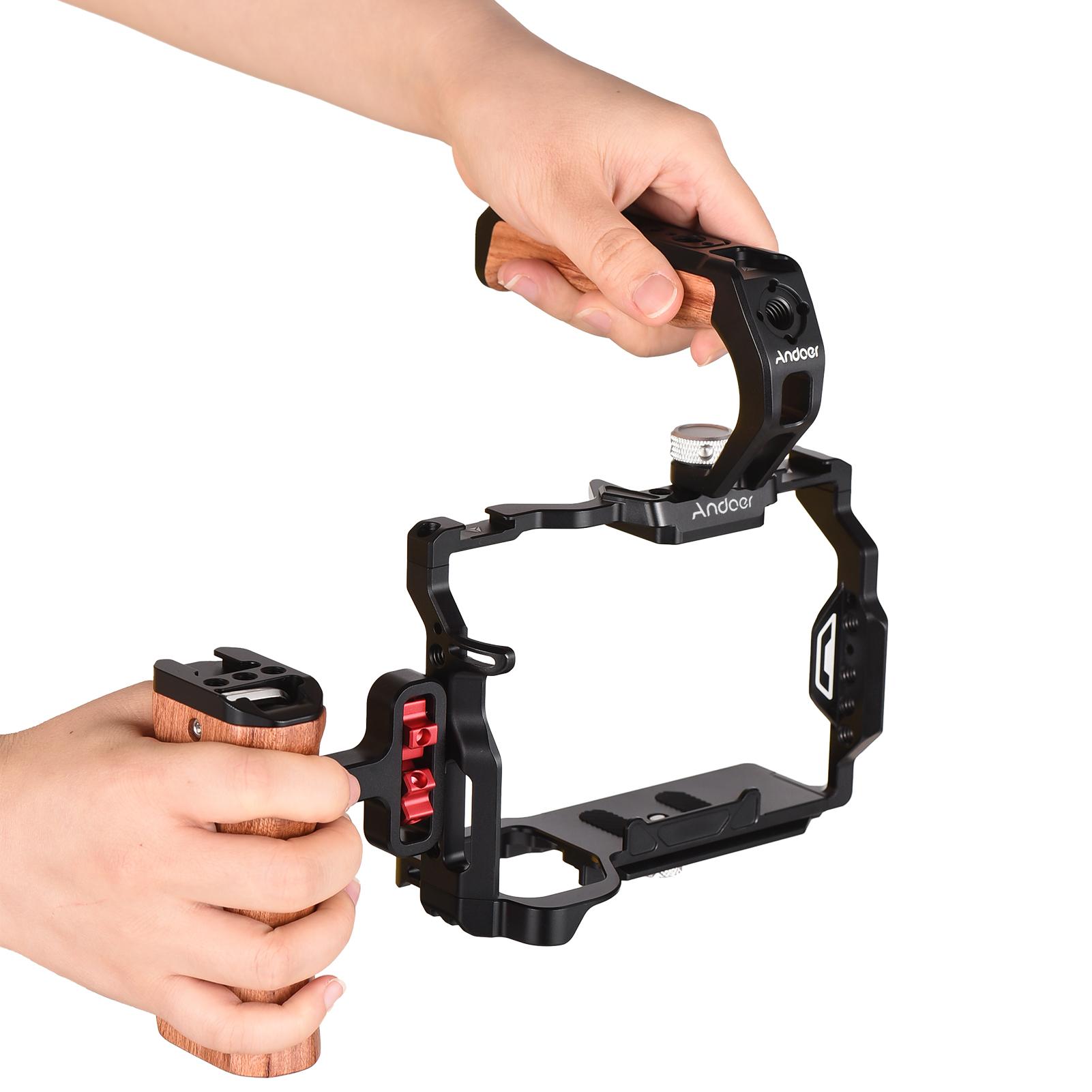 Клетка для камеры Andoer + верхняя ручка + комплект боковой ручки Видеоклетка для камеры — фото 3