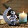 Cute Outer Space Astronaut Figurine Action Figure Toys Statue for Showpiece Home Living Room Decor Office Desktop Decoration Car Dashboard