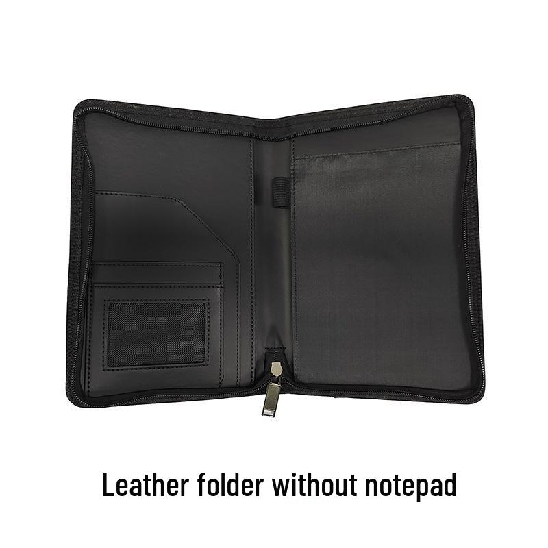 Moderner A5 Multifunktionaler PU Business Ordner mit Reißverschluss, Taschenrechner und Logo-bereitem Verkaufsleiter-Clip